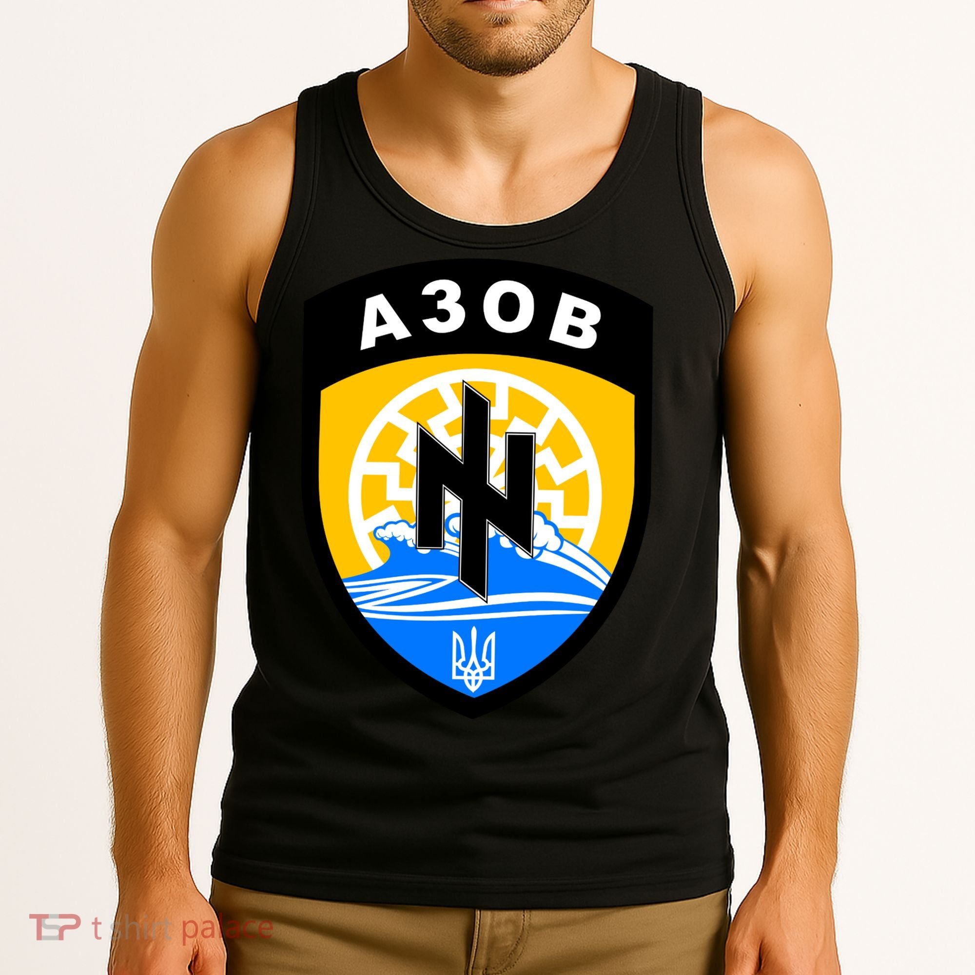 Azov Battalion A30B Shield Special Forces Ukraine Tank Top