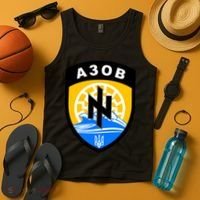 Azov Battalion A30B Shield Special Forces Ukraine Tank Top thumb 4