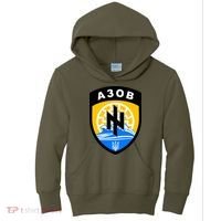 Azov Battalion A30B Shield Special Forces Ukraine Kids Hoodie thumb 0