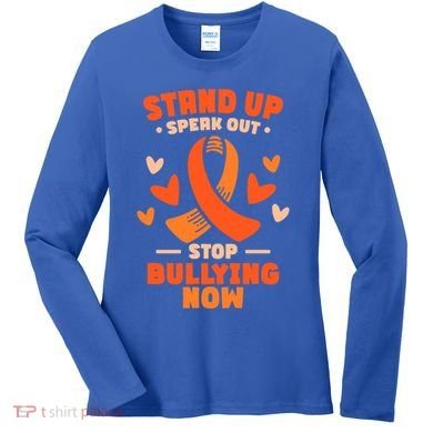Anti Bullying Awareness Month Great Gift Women's Long Sleeve Shirt