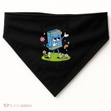 A Book A Day Keeps The Mental Breakdown Away Book Lover USA-Made Doggie Bandana