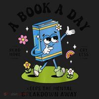 A Book A Day Keeps The Mental Breakdown Away Book Lover Beanie thumb 2
