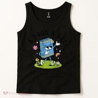 A Book A Day Keeps The Mental Breakdown Away Book Lover Tank Top thumb 2