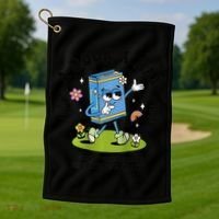 A Book A Day Keeps The Mental Breakdown Away Book Lover Golf Towel thumb 1