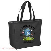 A Book A Day Keeps The Mental Breakdown Away Book Lover Tote Bag thumb 2