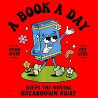 A Book A Day Keeps The Mental Breakdown Away Book Lover Santa Hat thumb 1