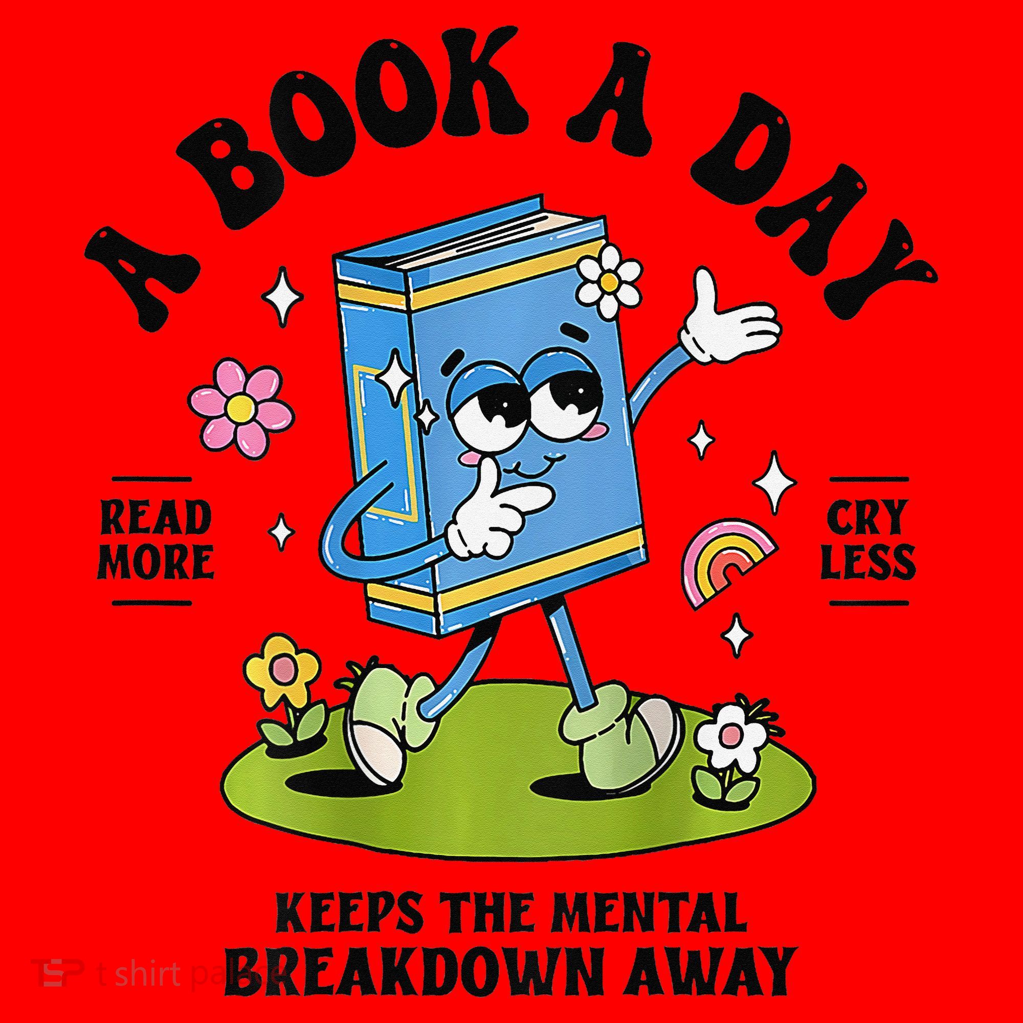 A Book A Day Keeps The Mental Breakdown Away Book Lover Santa Hat