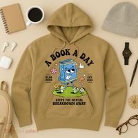 A Book A Day Keeps The Mental Breakdown Away Book Lover Hoodie thumb 3