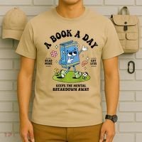 A Book A Day Keeps The Mental Breakdown Away Book Lover T-Shirt thumb 6