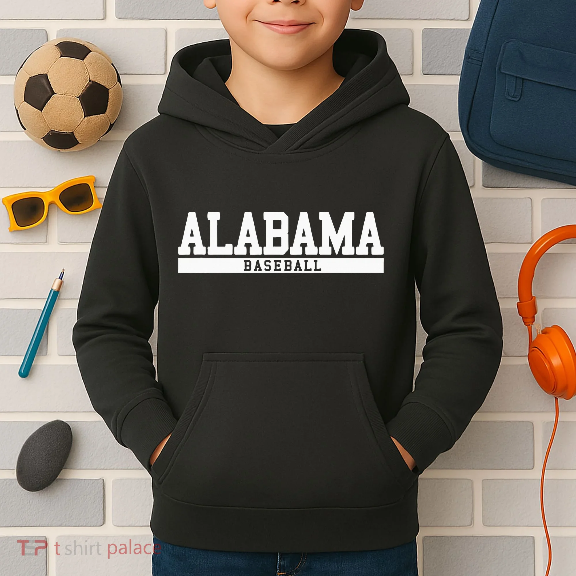 Alabama Baseball Kids Hoodie