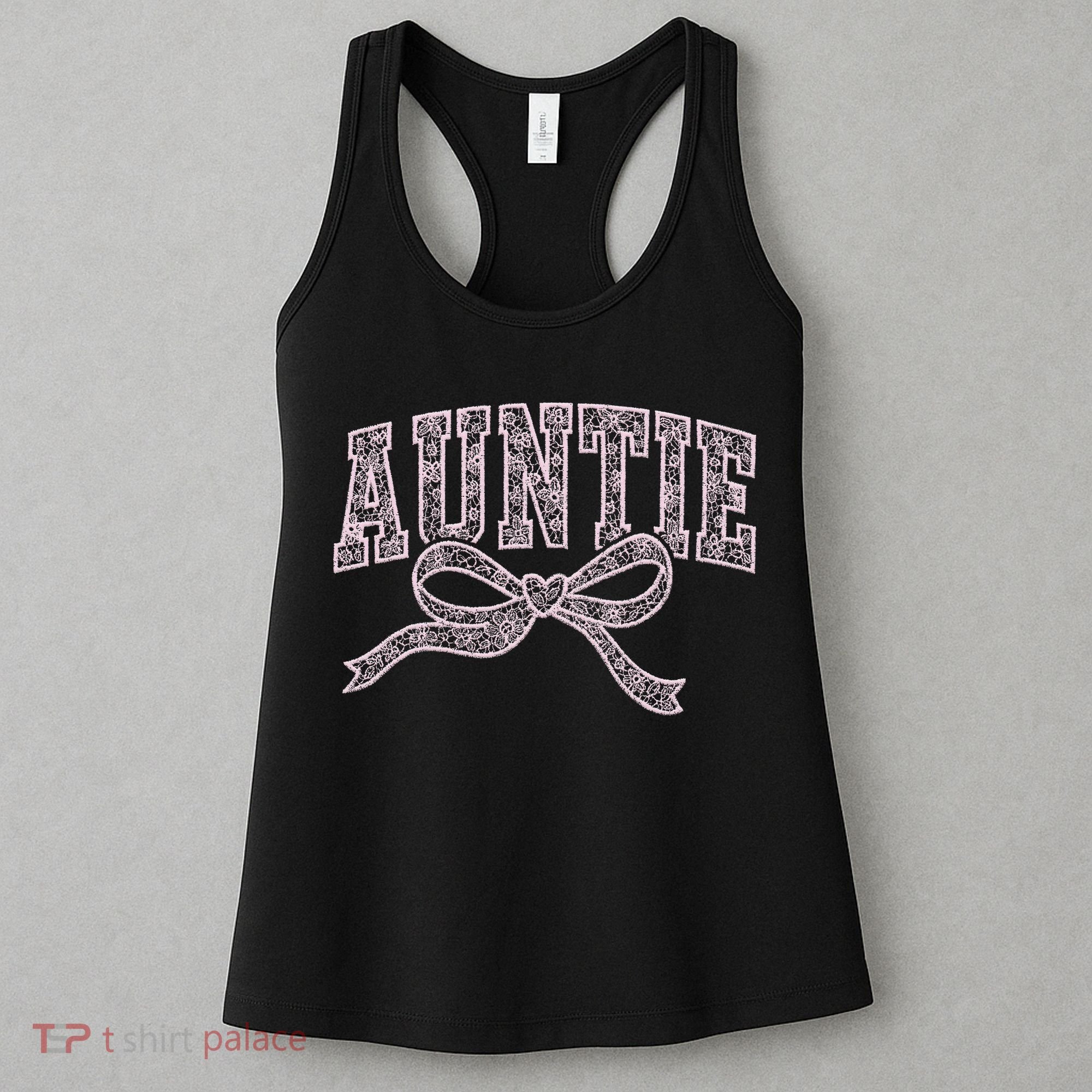 Auntie Blessed Aunt Auntie Life Lace Coquette Mothers Day Women's Tank Top