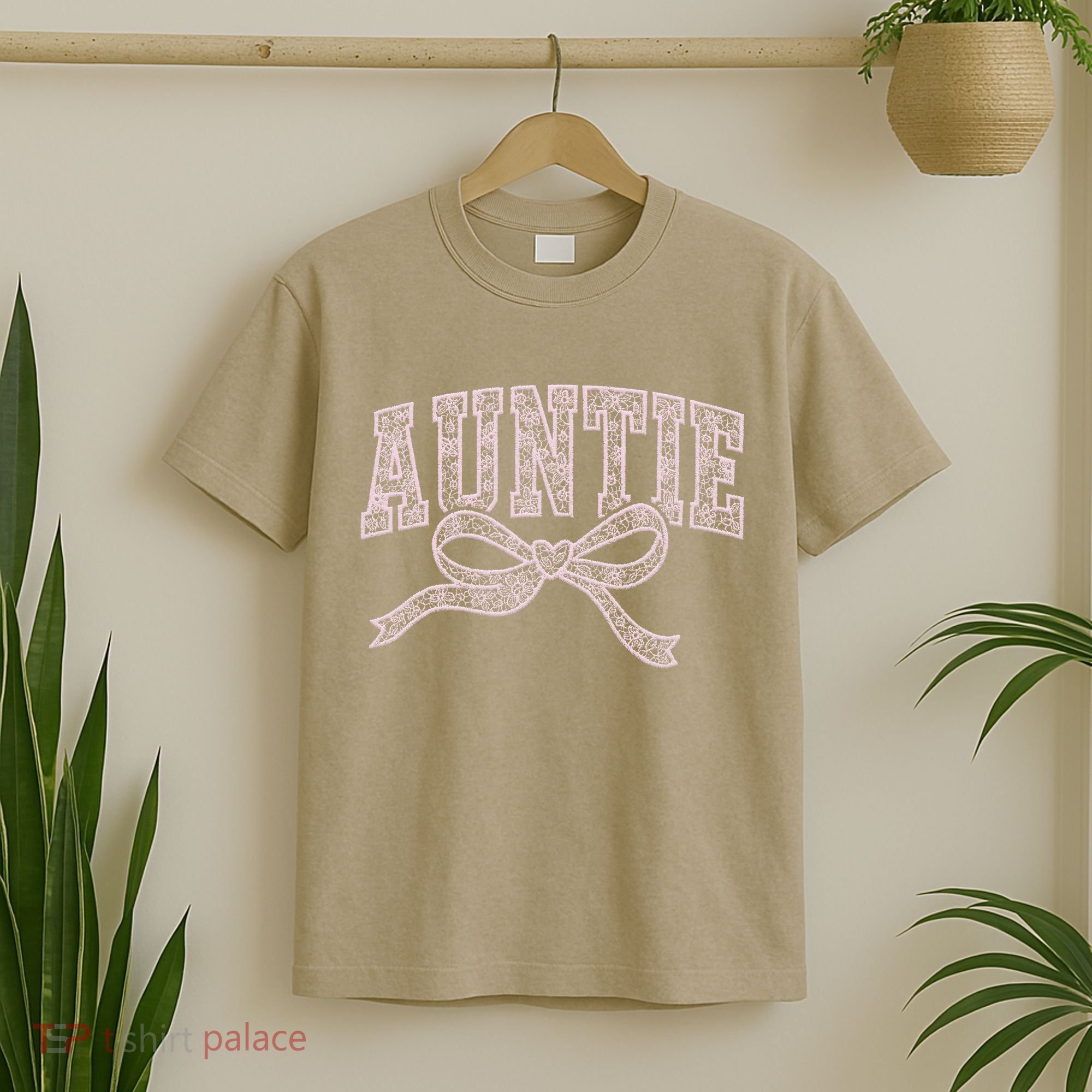 Auntie Blessed Aunt Auntie Life Lace Coquette Mothers Day T-Shirt