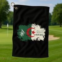 Algeria blood Algeria is my country Golf Towel thumb 1