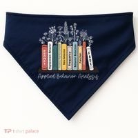 Applied Behavior Analysis Book Wildflower ABA RBT Therapist  USA-Made Doggie Bandana thumb 0