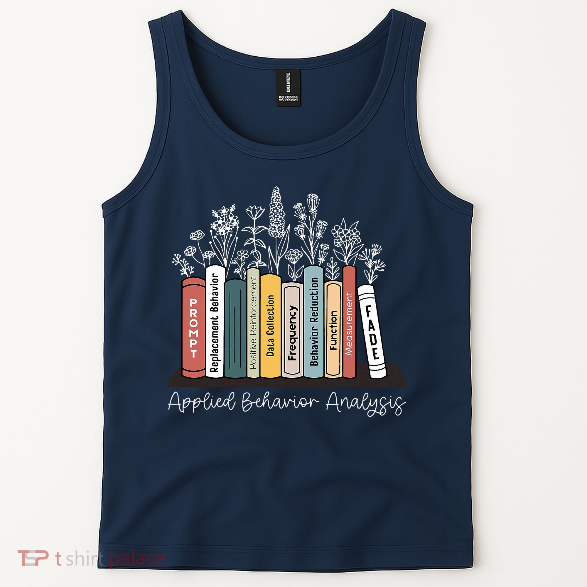 Applied Behavior Analysis Book Wildflower ABA RBT Therapist  Tank Top