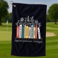 Applied Behavior Analysis Book Wildflower ABA RBT Therapist  Golf Towel thumb 1