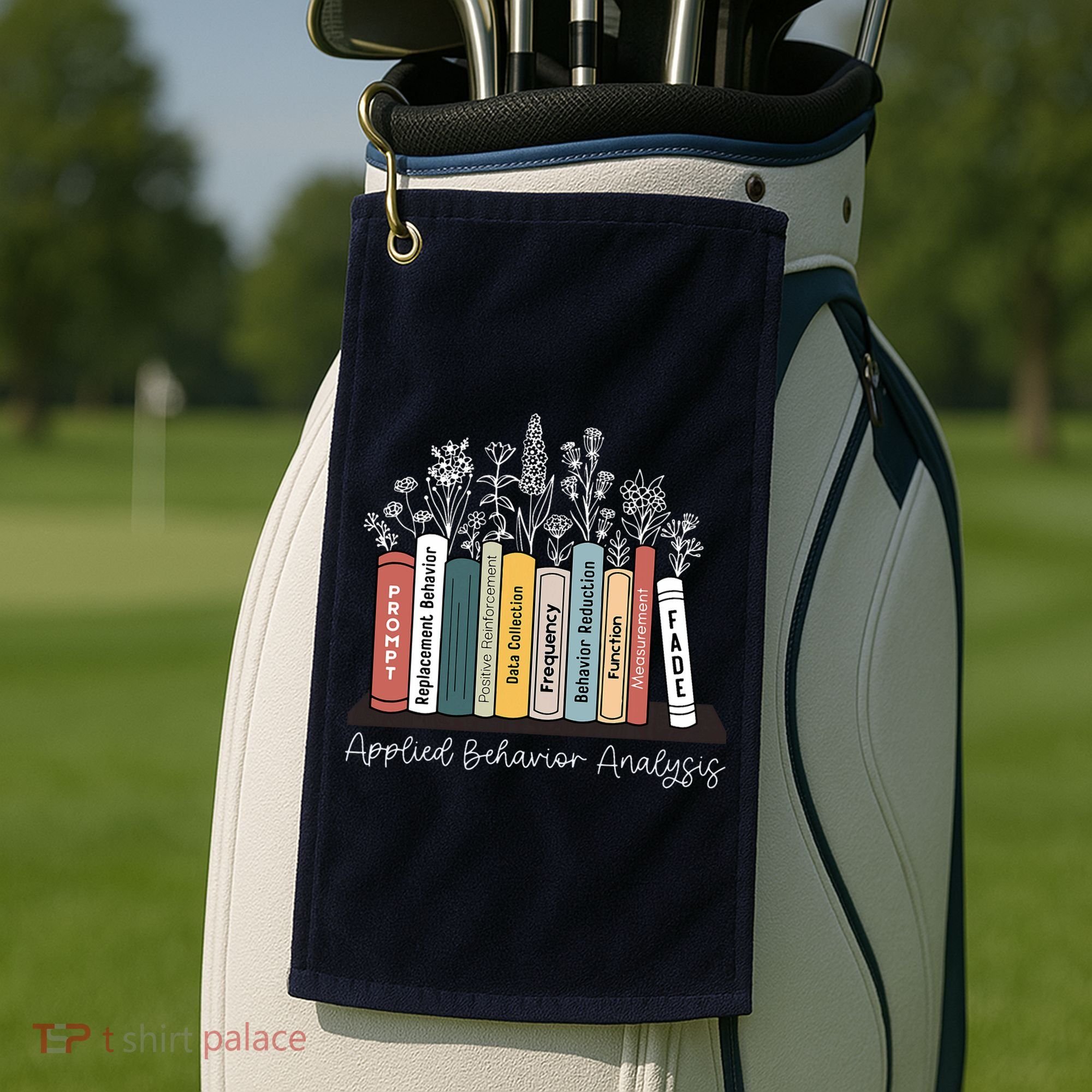 Applied Behavior Analysis Book Wildflower ABA RBT Therapist  Golf Towel