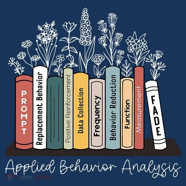 Applied Behavior Analysis Book Wildflower ABA RBT Therapist  Toddler T-Shirt