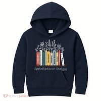 Applied Behavior Analysis Book Wildflower ABA RBT Therapist  Kids Hoodie thumb 0