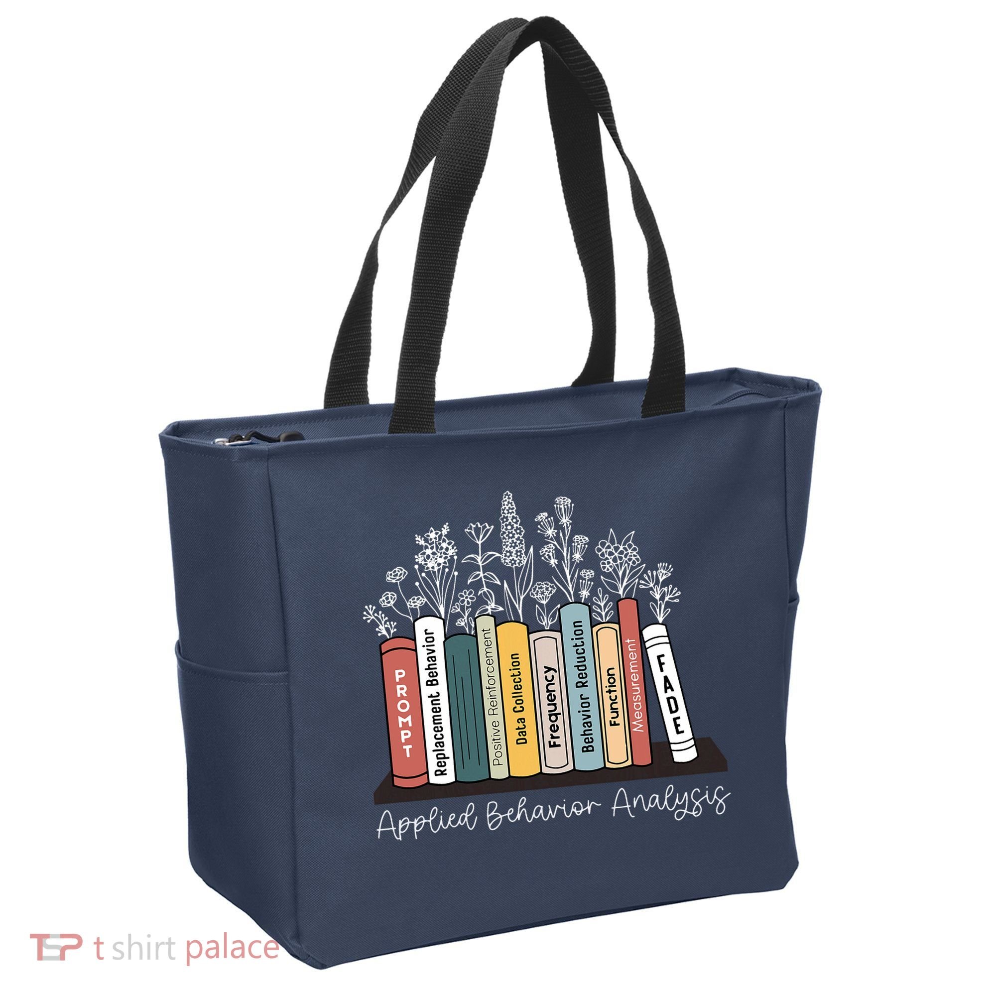 Applied Behavior Analysis Book Wildflower ABA RBT Therapist  Tote Bag