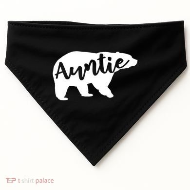 Auntie Bear Aunt Life Camping Cool Gift USA-Made Doggie Bandana
