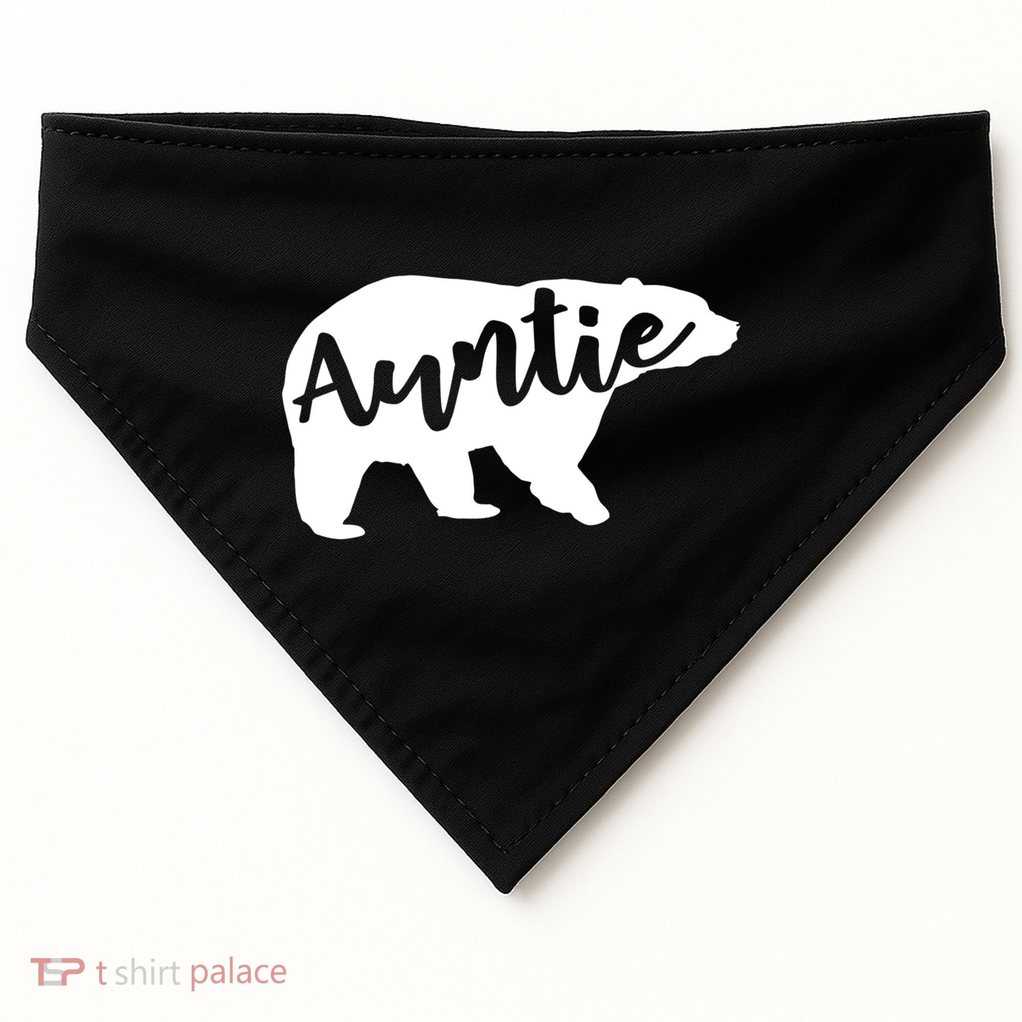Auntie Bear Aunt Life Camping Cool Gift USA-Made Doggie Bandana