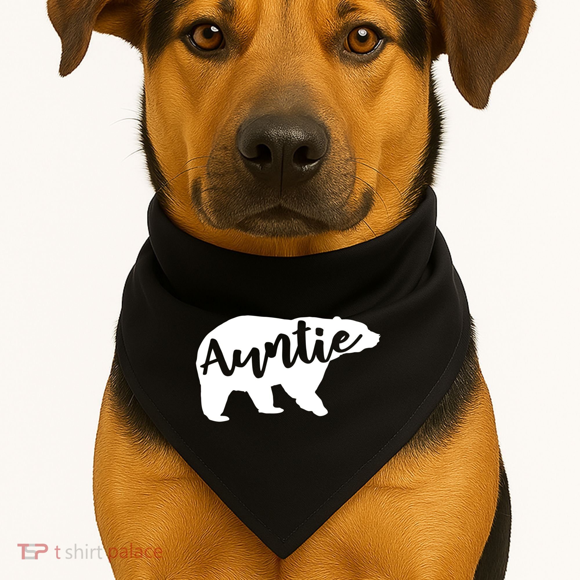 Auntie Bear Aunt Life Camping Cool Gift USA-Made Doggie Bandana