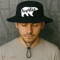 Auntie Bear Aunt Life Camping Cool Gift Bucket Hat thumb 2
