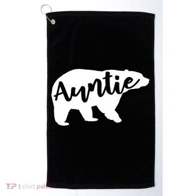 Auntie Bear Aunt Life Camping Cool Gift Golf Towel