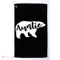 Auntie Bear Aunt Life Camping Cool Gift Golf Towel thumb 0
