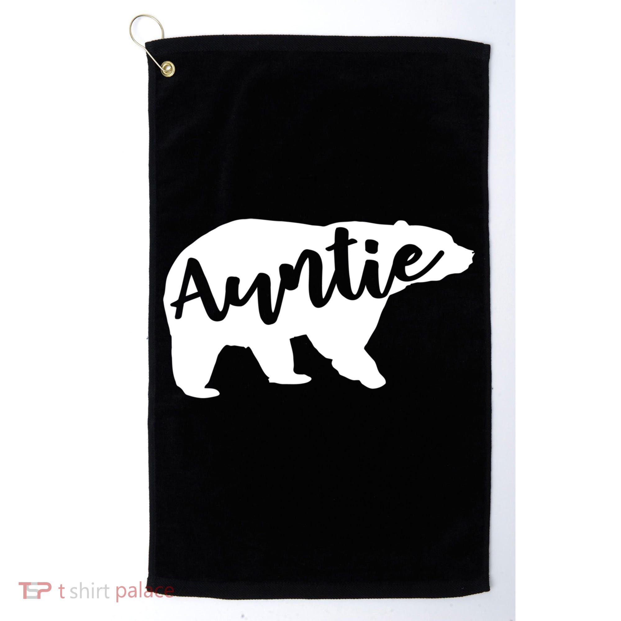 Auntie Bear Aunt Life Camping Cool Gift Golf Towel