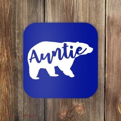 Auntie Bear Aunt Life Camping Cool Gift Coaster