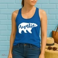 Auntie Bear Aunt Life Camping Cool Gift Women's Tank Top thumb 2