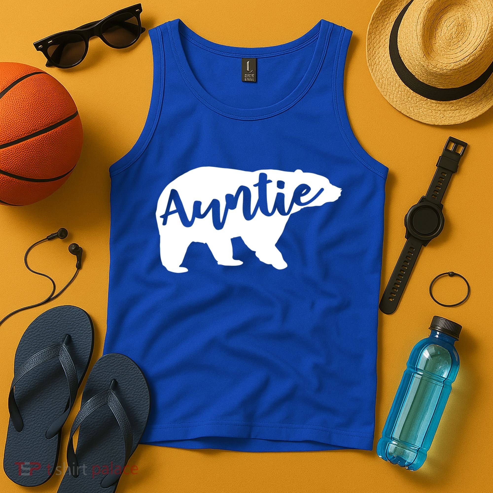 Auntie Bear Aunt Life Camping Cool Gift Tank Top
