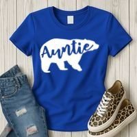 Auntie Bear Aunt Life Camping Cool Gift Women's T-Shirt thumb 3