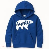Auntie Bear Aunt Life Camping Cool Gift Kids Hoodie thumb 0