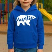 Auntie Bear Aunt Life Camping Cool Gift Kids Hoodie thumb 3