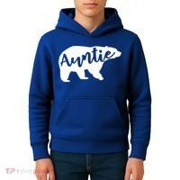 Auntie Bear Aunt Life Camping Cool Gift Kids Hoodie thumb 4