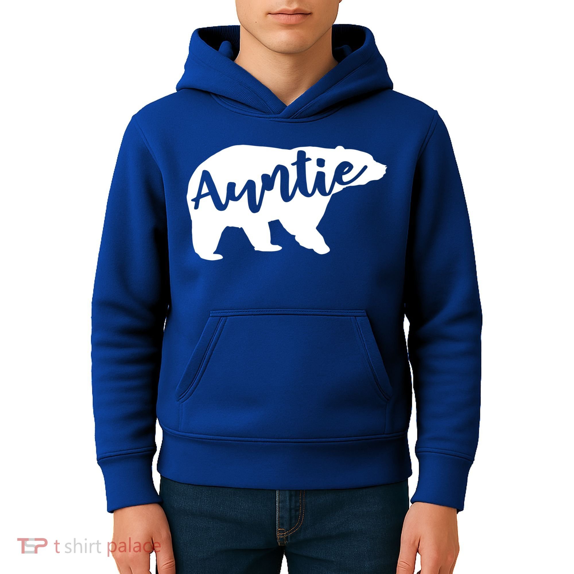 Auntie Bear Aunt Life Camping Cool Gift Kids Hoodie