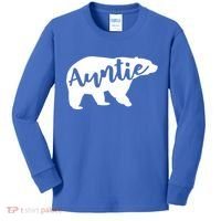 Auntie Bear Aunt Life Camping Cool Gift Kids Long Sleeve Shirt thumb 0