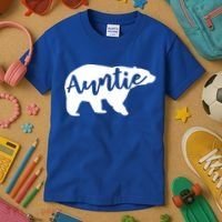 Auntie Bear Aunt Life Camping Cool Gift Kids T-Shirt thumb 3
