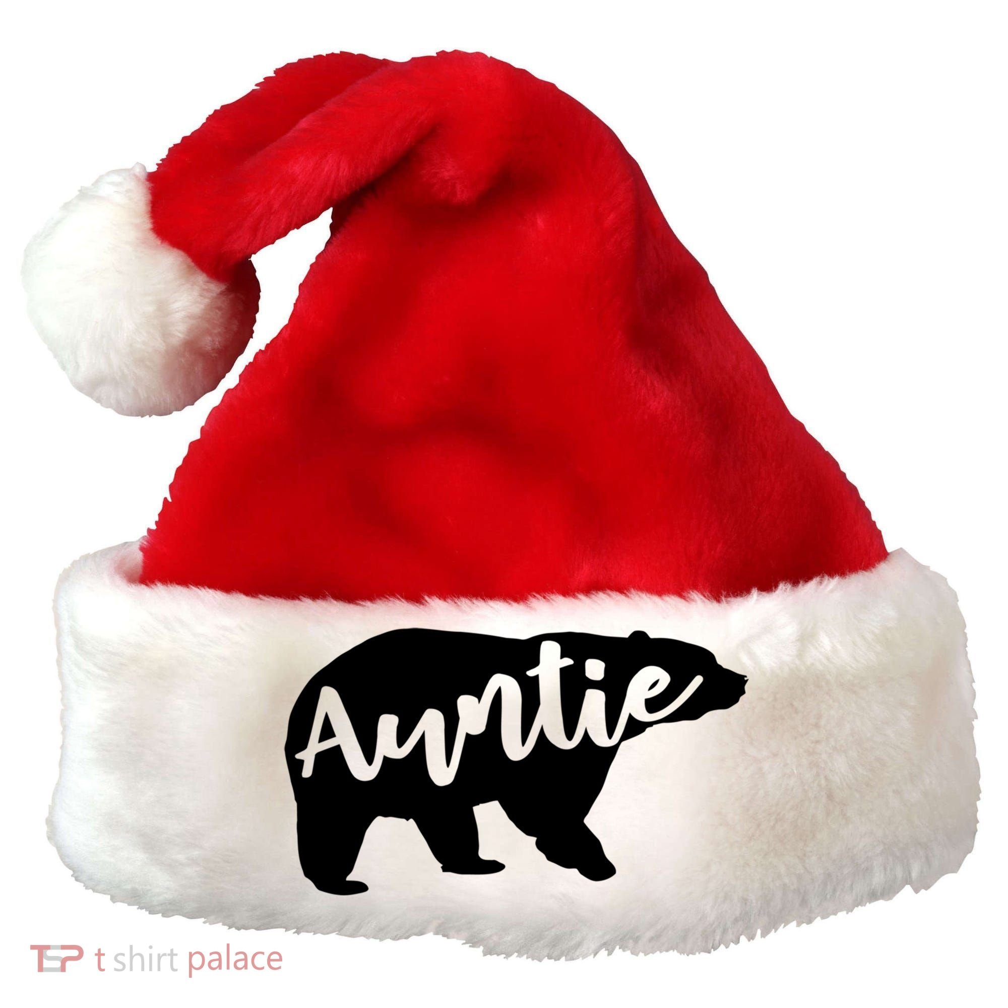 Auntie Bear Aunt Life Camping Cool Gift Santa Hat