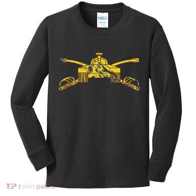 Armor Branch (Ar) 19 Kilo Tanker 19k Distressed Kids Long Sleeve Shirt
