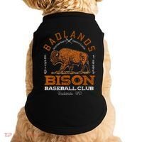 American Bison Baseball Retro Minor League Baseball Team Doggie Tank thumb 0