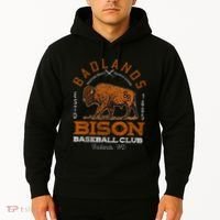 American Bison Baseball Retro Minor League Baseball Team Hoodie thumb 2