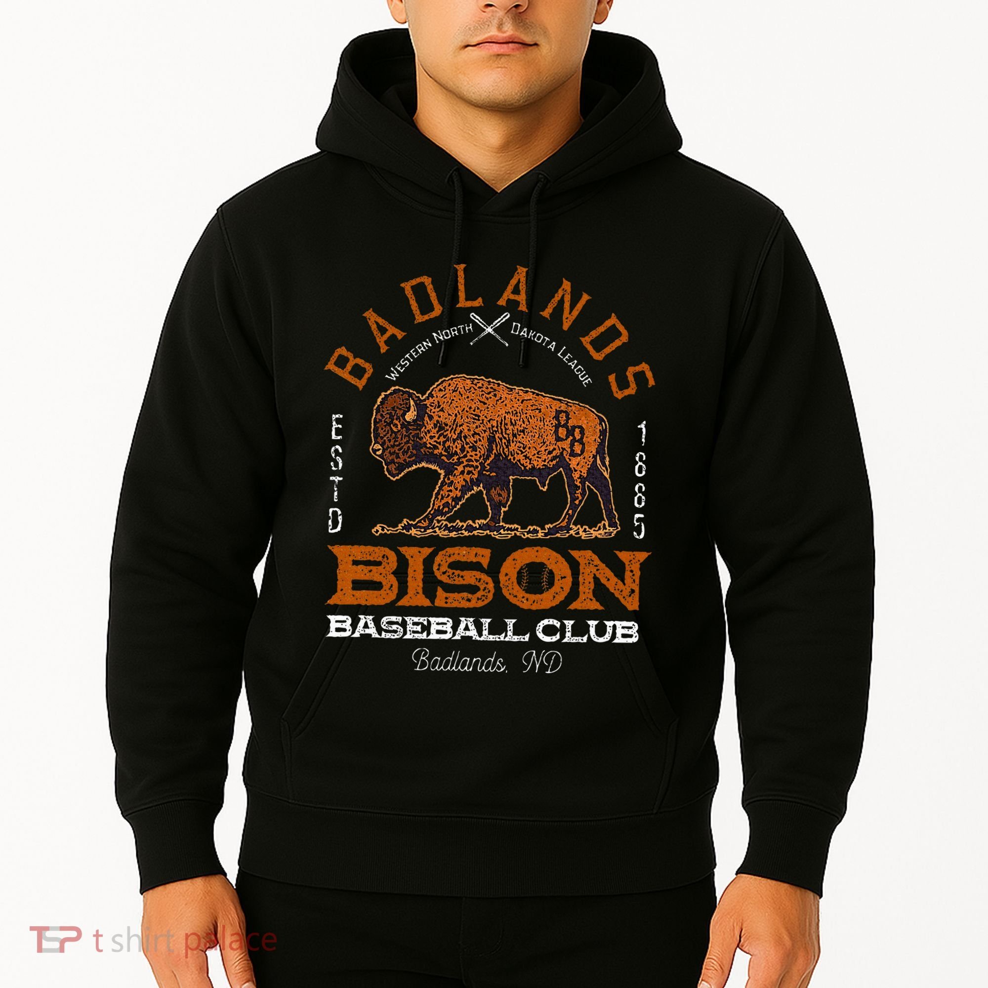 American Bison Baseball Retro Minor League Baseball Team Hoodie