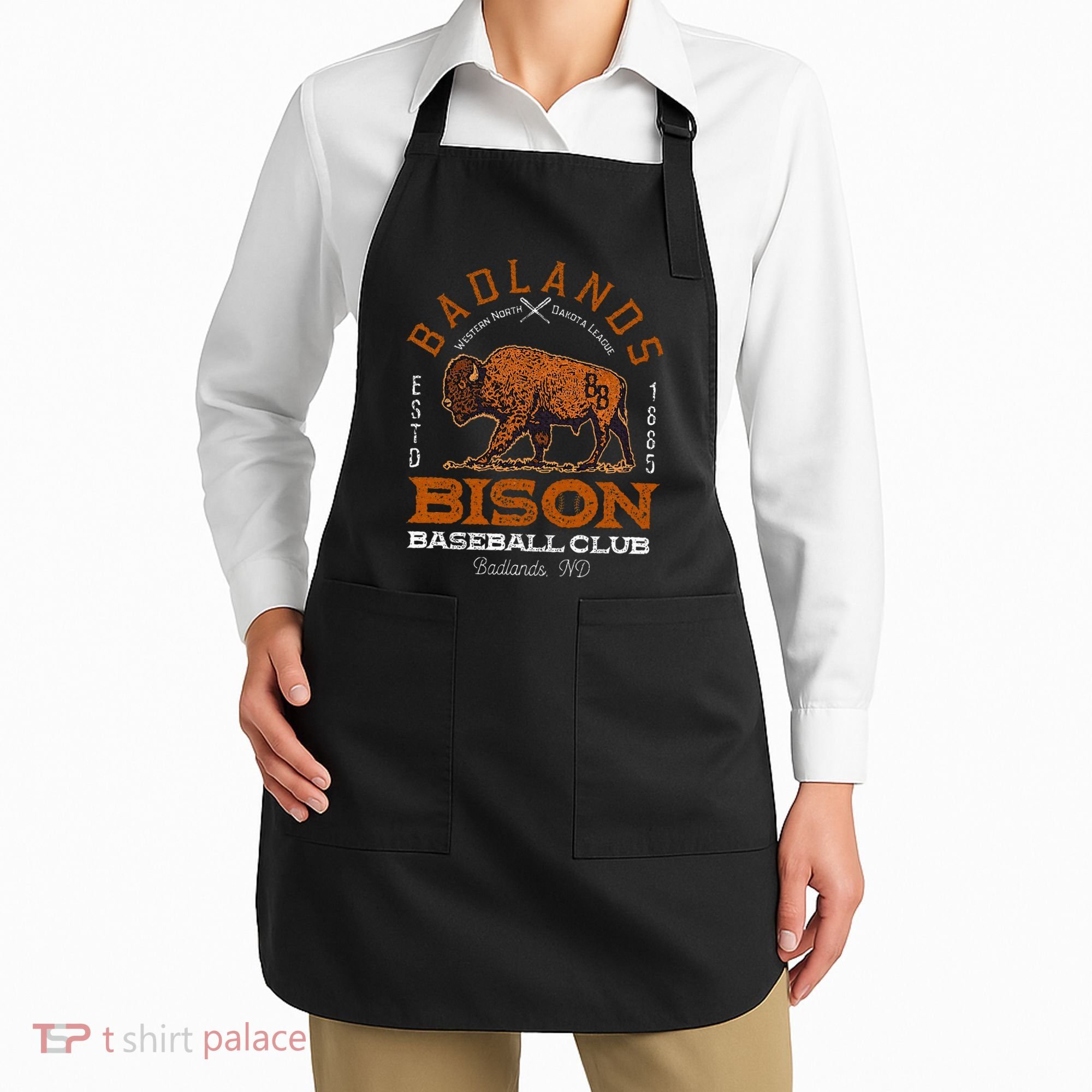 American Bison Baseball Retro Minor League Baseball Team Apron