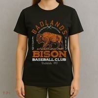 American Bison Baseball Retro Minor League Baseball Team T-Shirt thumb 4