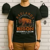 American Bison Baseball Retro Minor League Baseball Team T-Shirt thumb 6