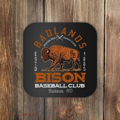 American Bison Baseball Retro Minor League Baseball Team Coaster